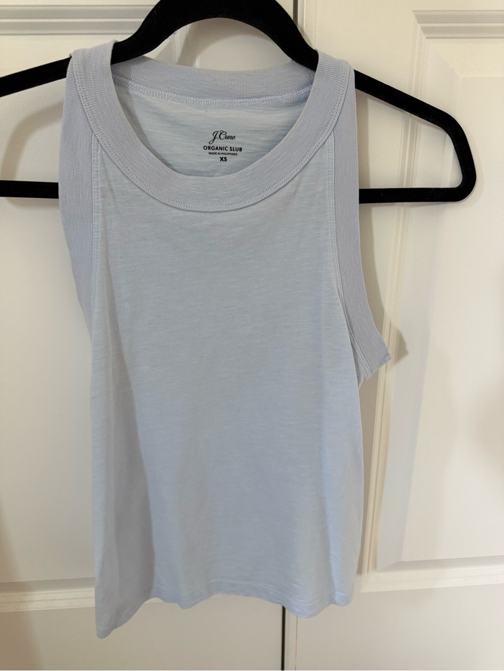 EUC J. Crew Pale Blue Organic Slub Tank